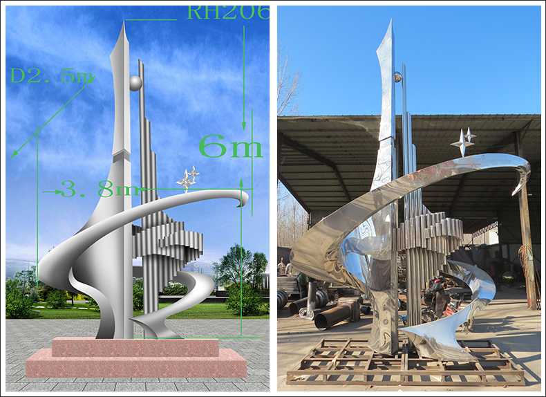 大型不銹鋼雕塑，不銹鋼雕塑廠家，室外大型景觀雕塑